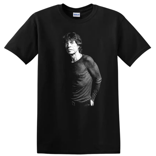 Mick Jagger The Rolling Stones Rock Legends T Shirt Classic Music Fan Tee - Black