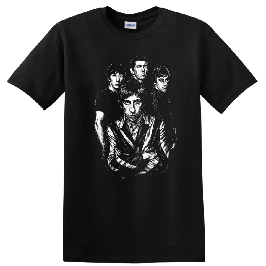 Scott Walker The Walker Brothers Rock Legends Tribute T Shirt - Black