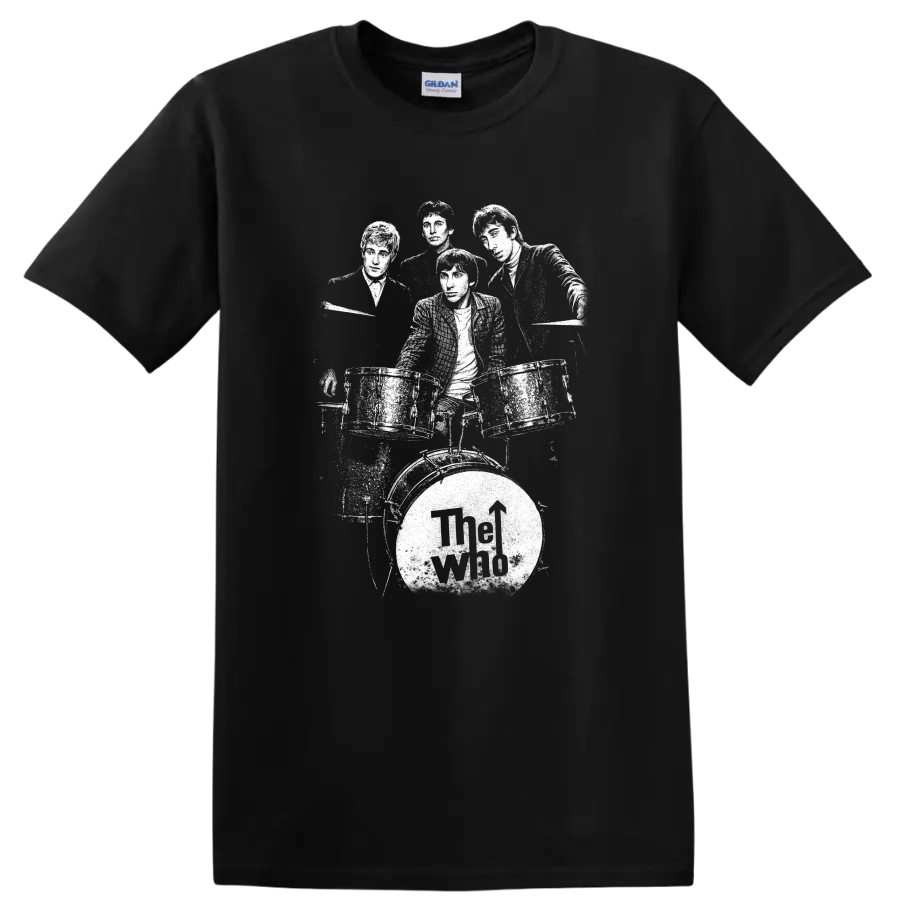 The Who Rock Legends Band Logo T Shirt for Classic Music Fans - Black