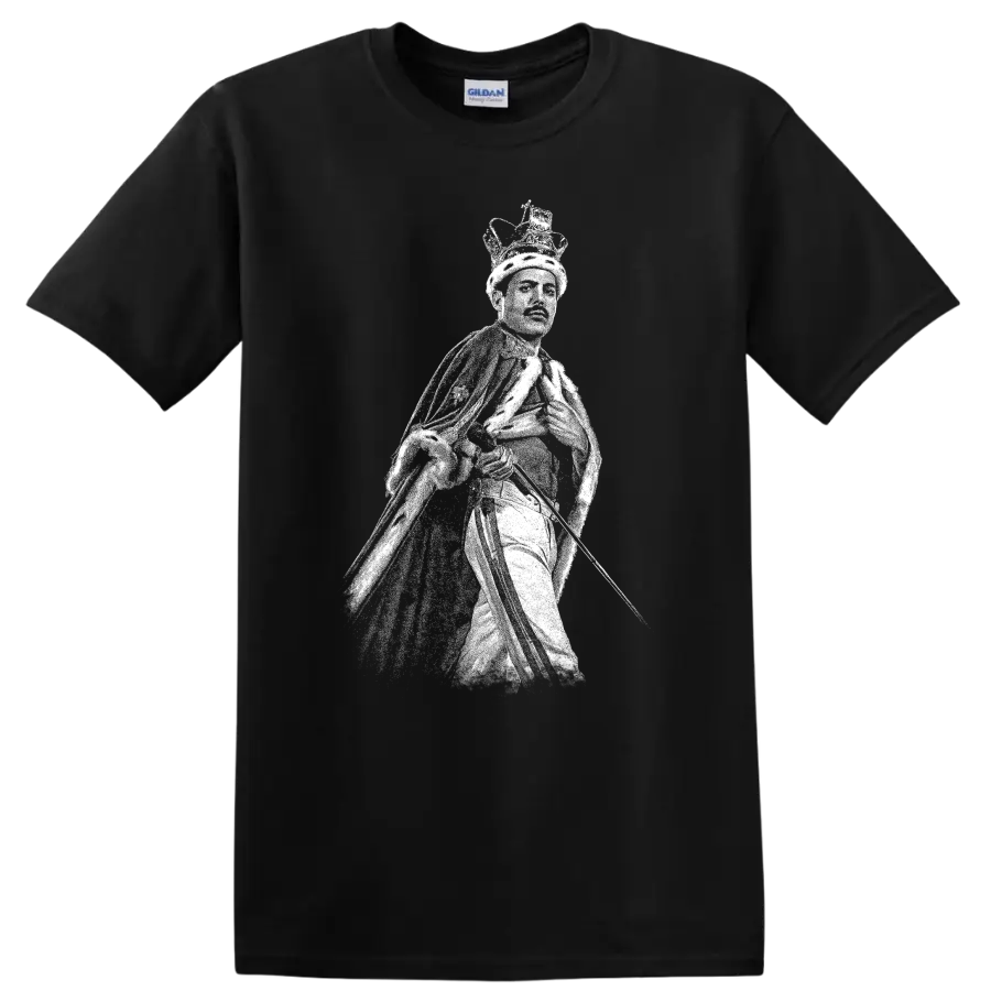 Freddie Mercury Queen Rock Legends Silhouette T Shirt - Black