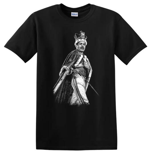 Freddie Mercury Queen Rock Legends Silhouette T Shirt - Black