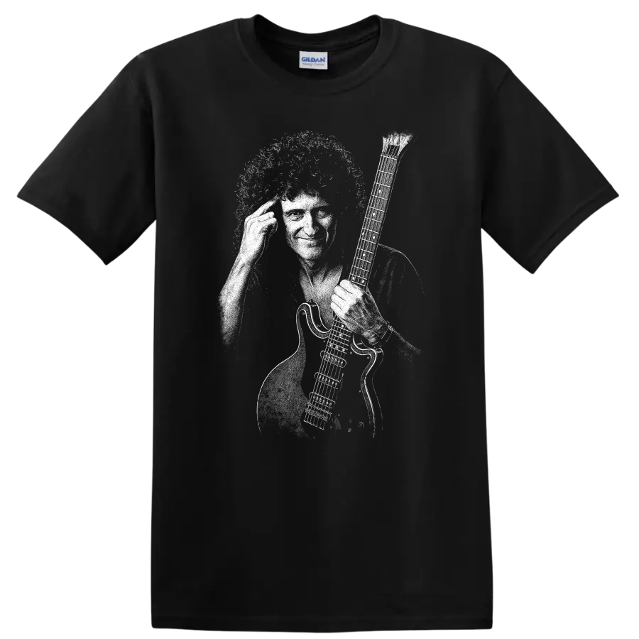 Brian May Queen Rock Legends Silhouette T Shirt - Black