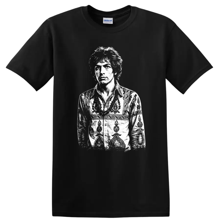 Syd Barrett Pink Floyd Rock Legends Portrait T Shirt - Black