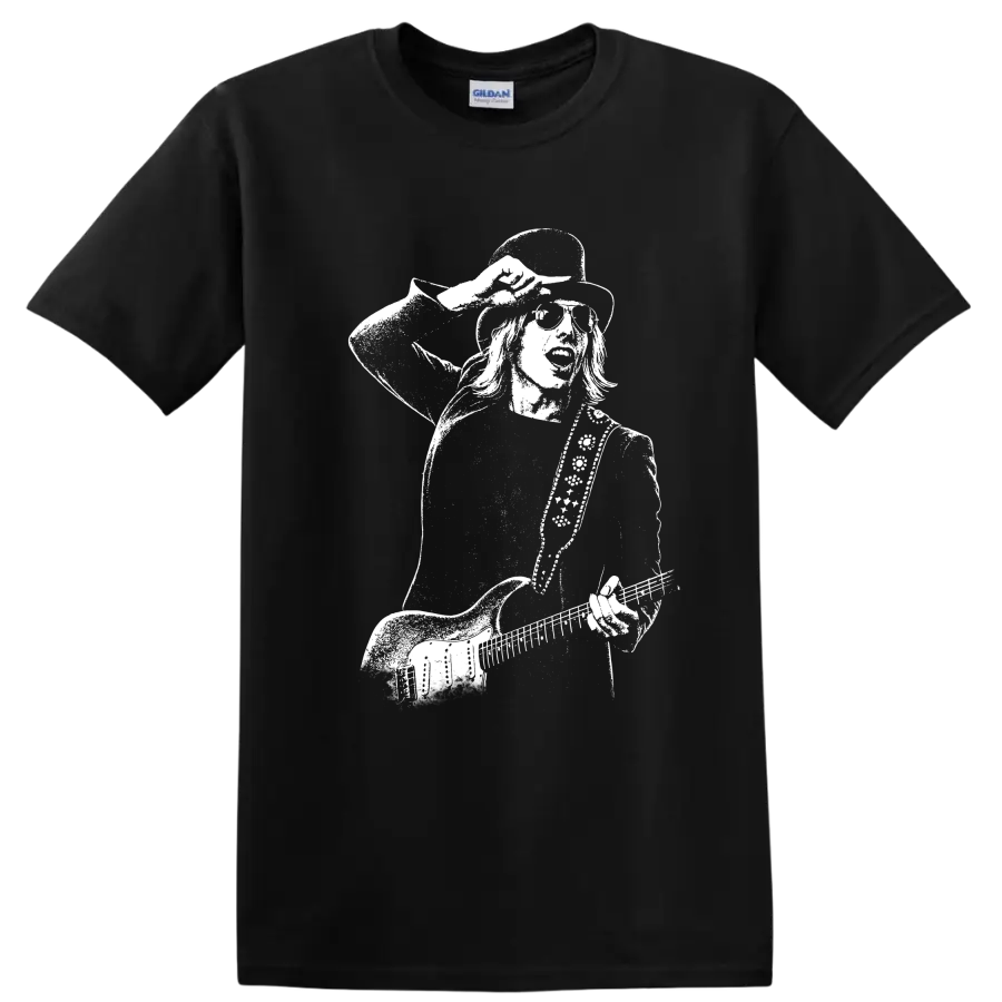 Tom Petty and the Heartbreakers Rock Legends Band Logo T Shirt - Black