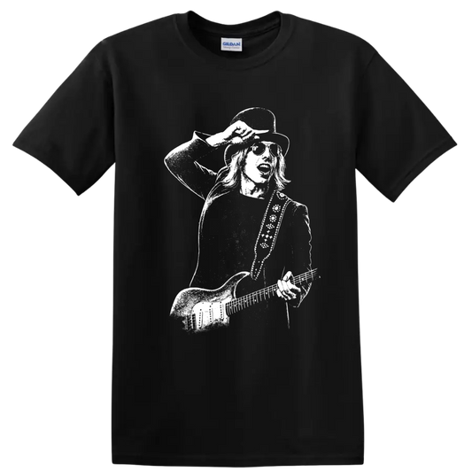 Tom Petty and the Heartbreakers Rock Legends Band Logo T Shirt - Black