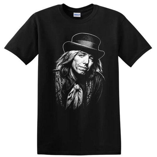 Tom Petty and the Heartbreakers Rock Legends T Shirt Vintage Band Logo - Black
