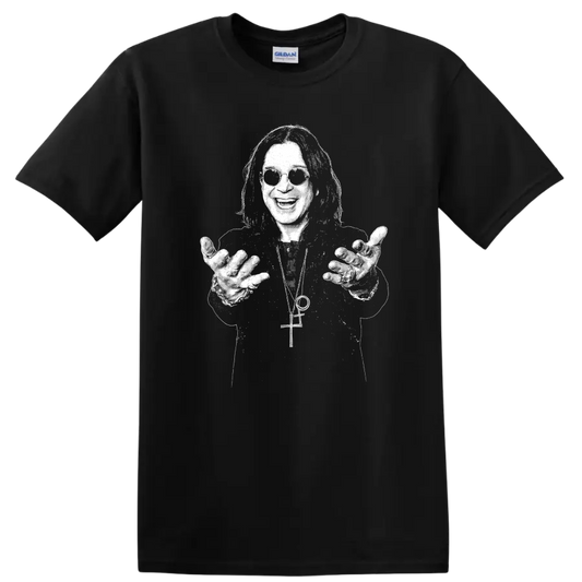 Ozzy Osbourne Black Sabbath Rock Legends Distressed Portrait T Shirt - Black