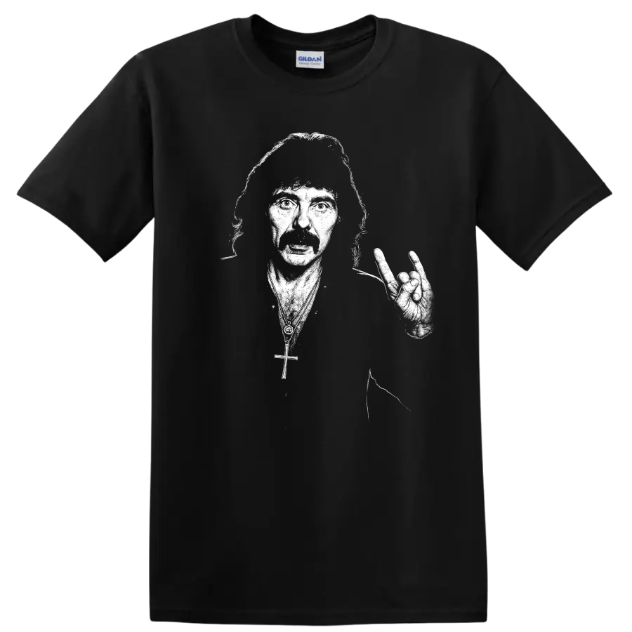 Tony Iommi Black Sabbath Rock Legends Tribute T Shirt - Black