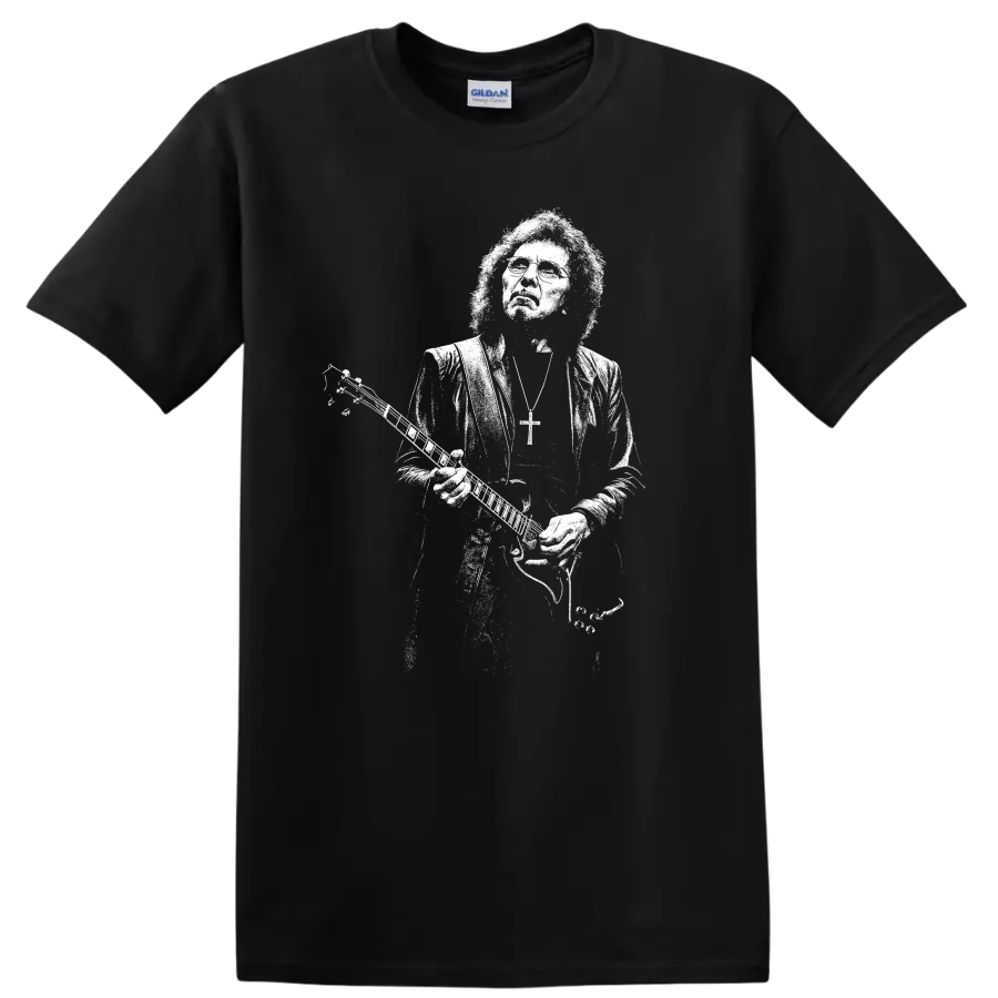Tony Iommi Black Sabbath Rock Legends Graphic T Shirt - Black