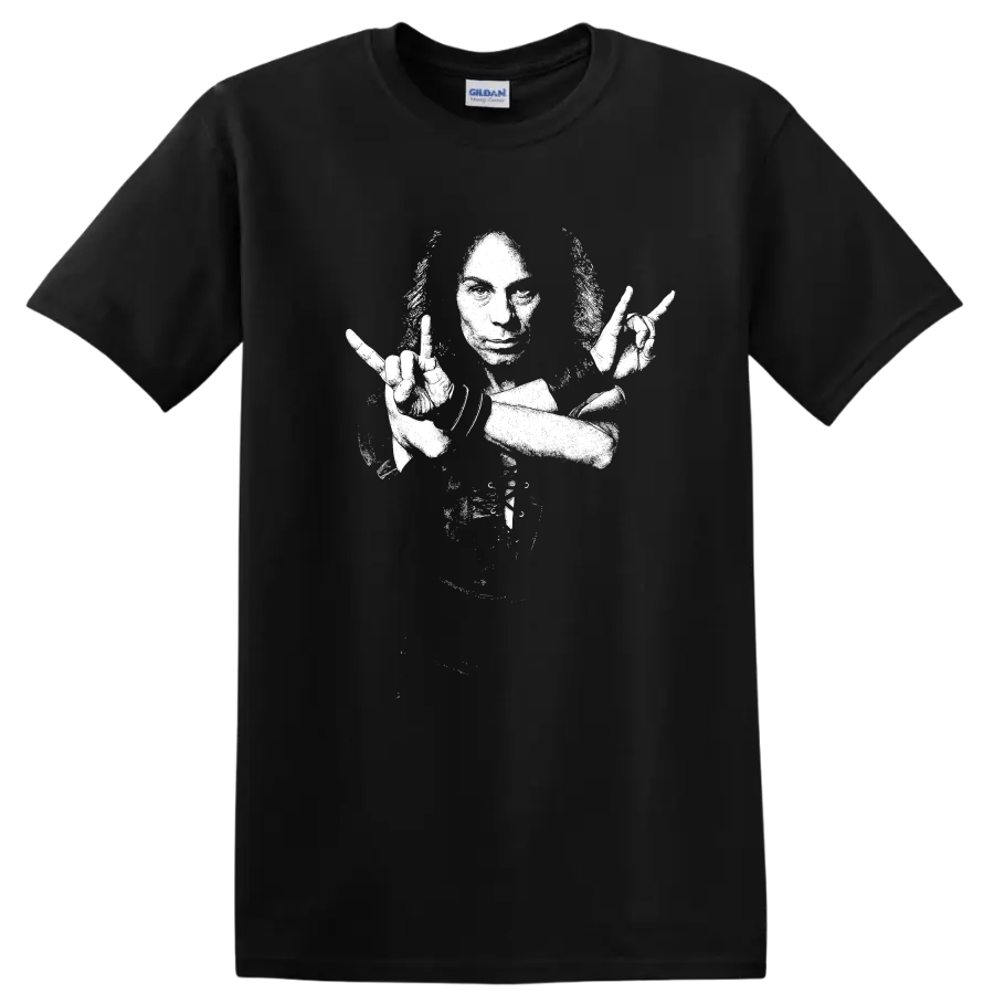 Ronnie James Dio Black Sabbath Rainbow Rock Legend T Shirt - Black