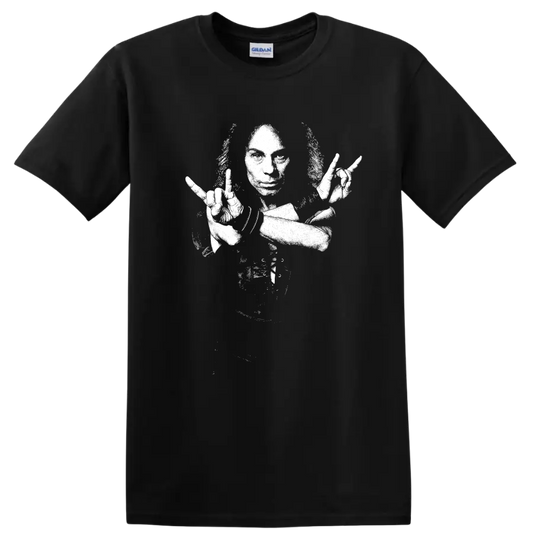 Ronnie James Dio Black Sabbath Rainbow Rock Legend T Shirt - Black