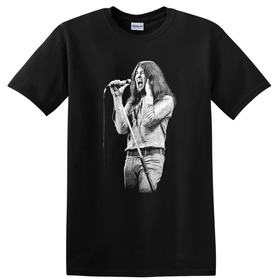 Ian Gillan Deep Purple Rock Legends Tribute T Shirt for Classic Fans - Black