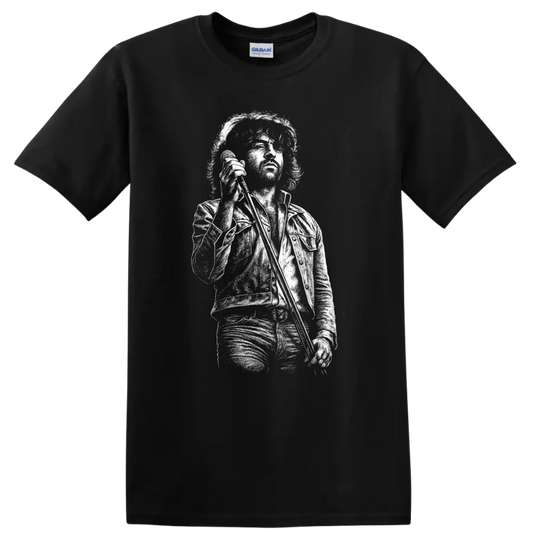 Ian Gillan Deep Purple Rock Legends T Shirt for Classic Rock Fans - Black