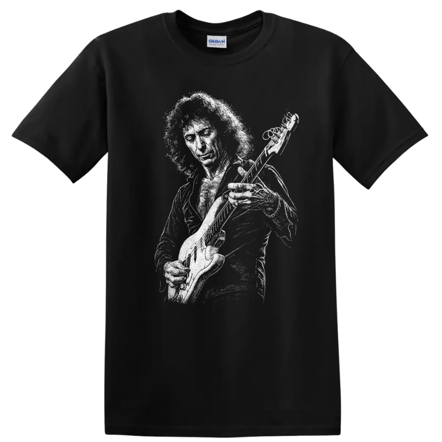 Ritchie Blackmore Deep Purple Rainbow Rock Legends T Shirt - Black