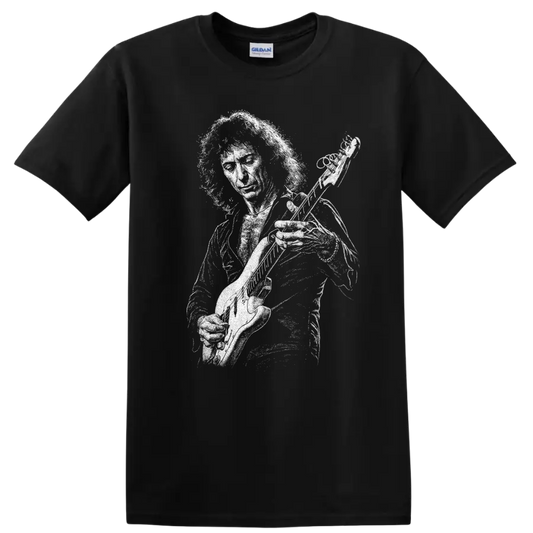 Ritchie Blackmore Deep Purple Rainbow Rock Legends T Shirt - Black