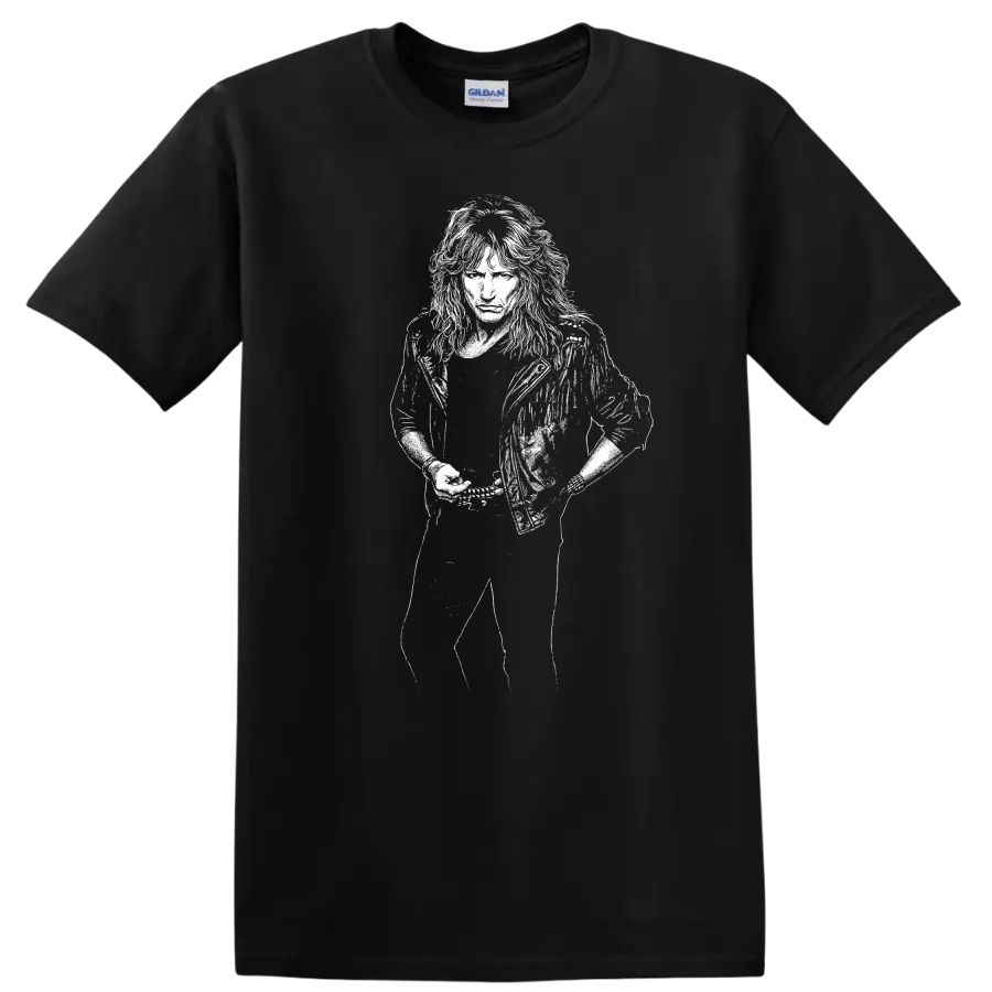 Rock Legends David Coverdale Whitesnake Deep Purple Tribute T Shirt - Black