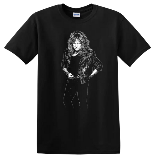 Rock Legends David Coverdale Whitesnake Deep Purple Tribute T Shirt - Black