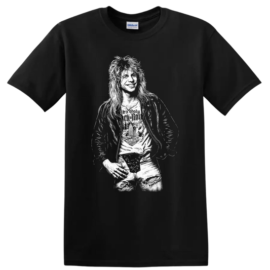 Steven Adler Guns N' Roses Rock Legends Portrait T Shirt - Black