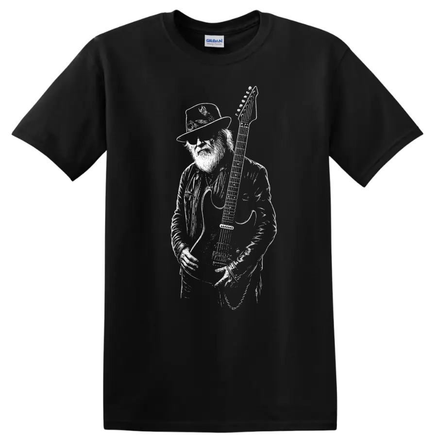 Dusty Hill ZZ Top Rock Legends Tribute T Shirt Classic Music Fan Tee - Black