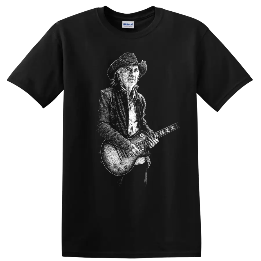 Dickey Betts The Allman Brothers Band Rock Legends T Shirt - Black