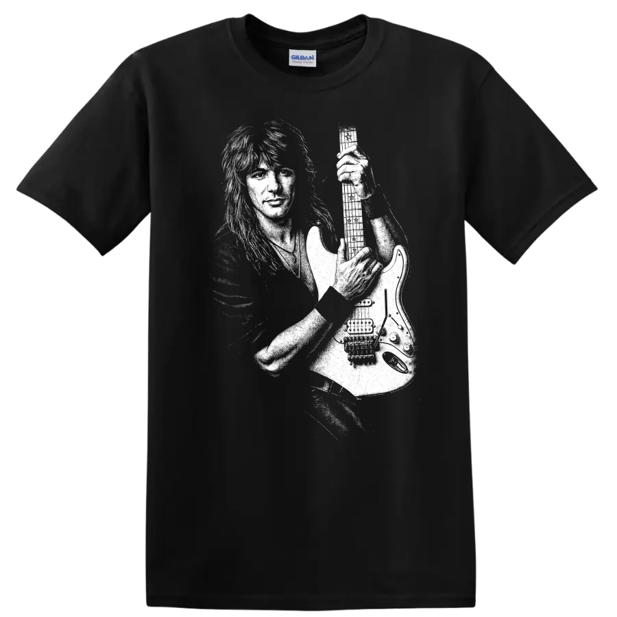Richie Sambora Bon Jovi Rock Legends Guitar Silhouette T Shirt - Black