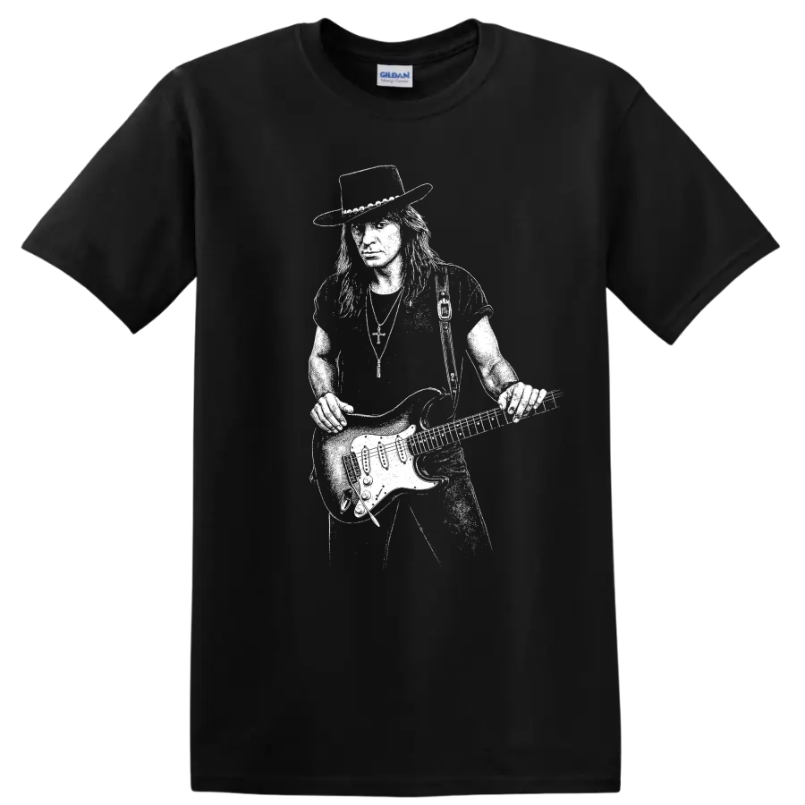 Richie Sambora Bon Jovi Rock Legends Silhouette T Shirt - Black