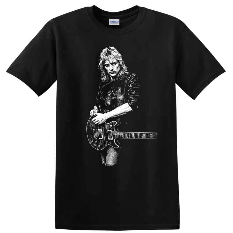 Phil Collen Def Leppard Rock Legends Guitarist T Shirt - Black