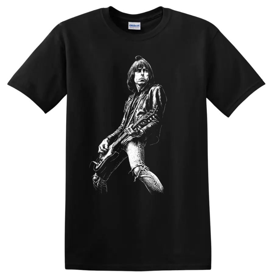 Joey Ramone Ramones Rock Legends Punk Tribute T Shirt - Black