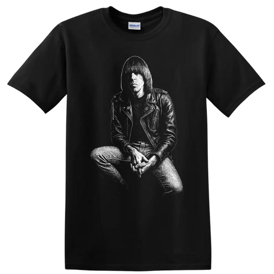 Joey Ramone Ramones Rock Legends T Shirt for Classic Punk Fans - Black