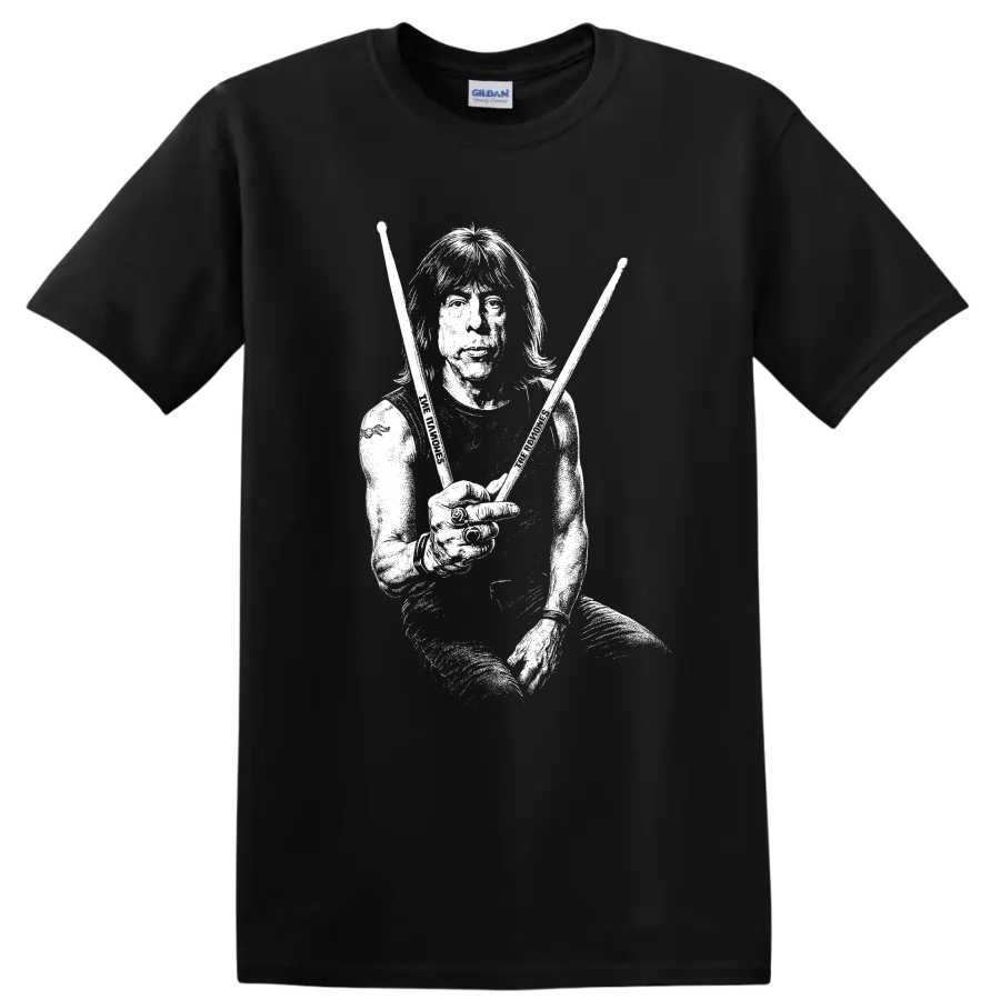 Marky Ramone Ramones Rock Legends Punk Drummer T Shirt - Black