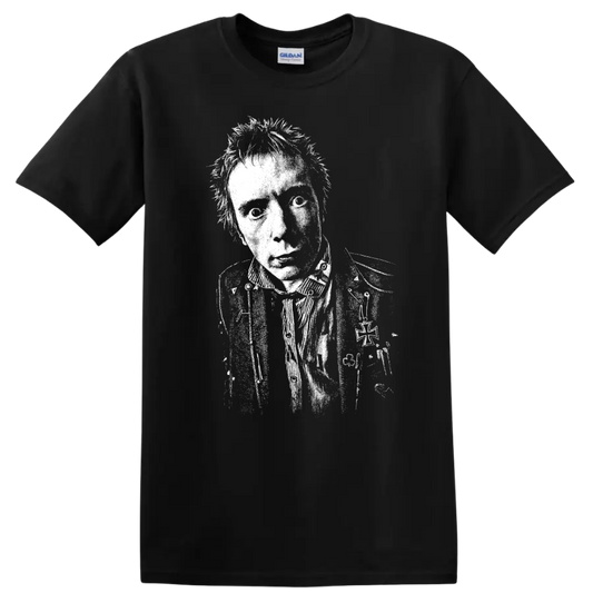 Johnny Rotten Sex Pistols Rock Legends Punk Style T Shirt - Black