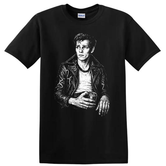 Paul Simonon The Clash Rock Legends Silhouette T Shirt - Black