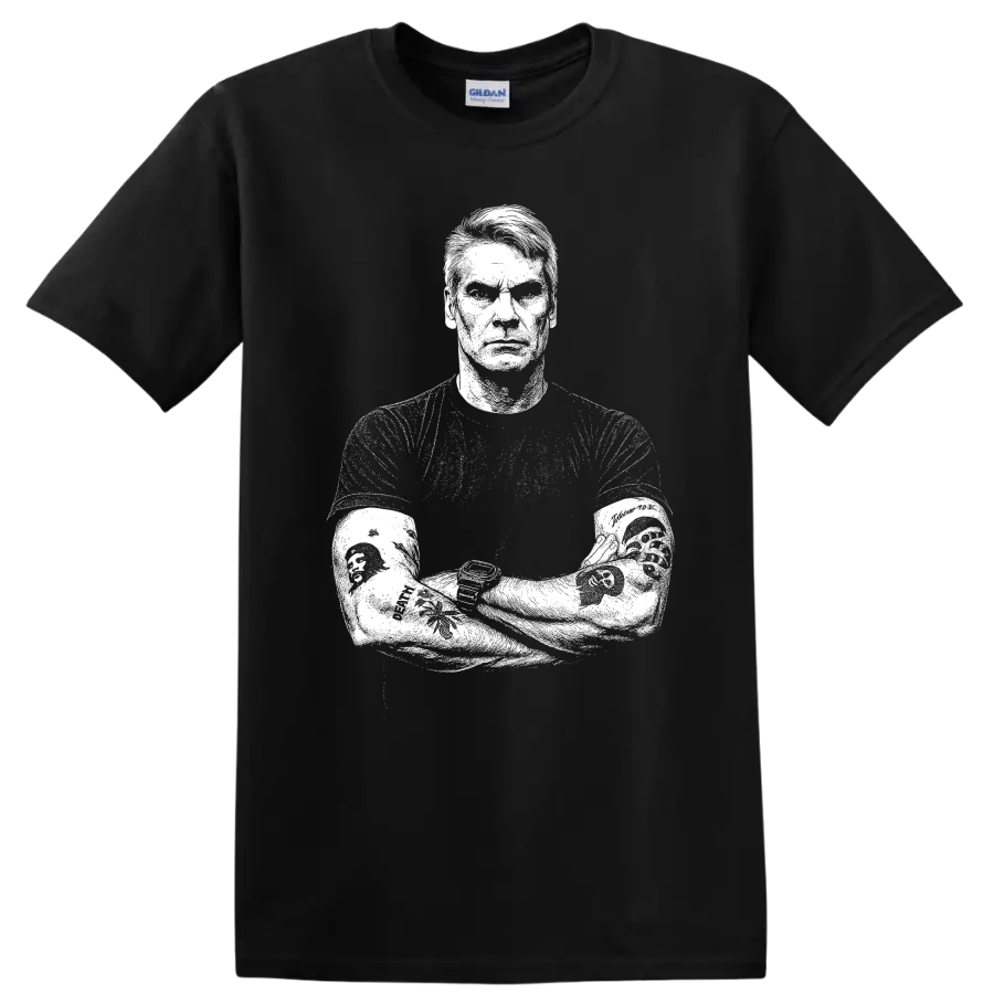 Henry Rollins Black Flag Rock Legends Punk Icon T Shirt - Black