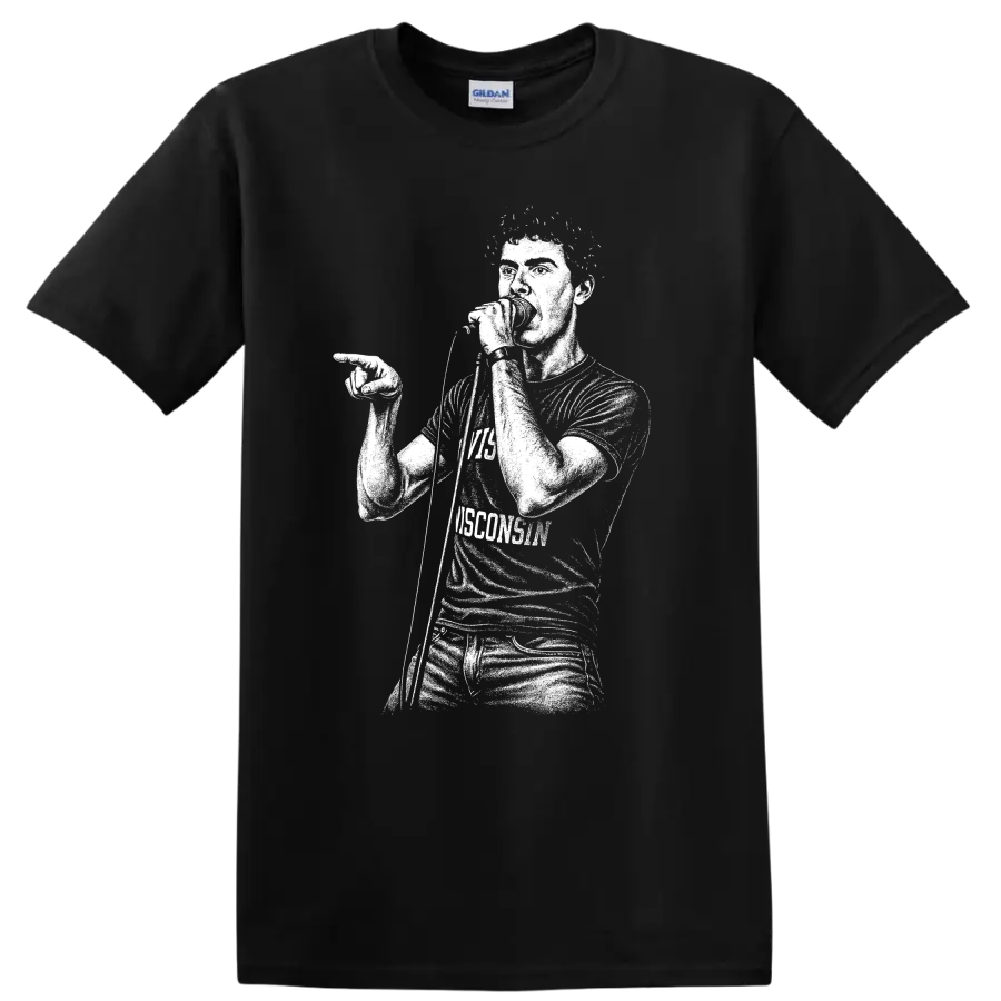 Ian Curtis Joy Division Rock Legends Tribute T Shirt Unisex Music Fan - Black