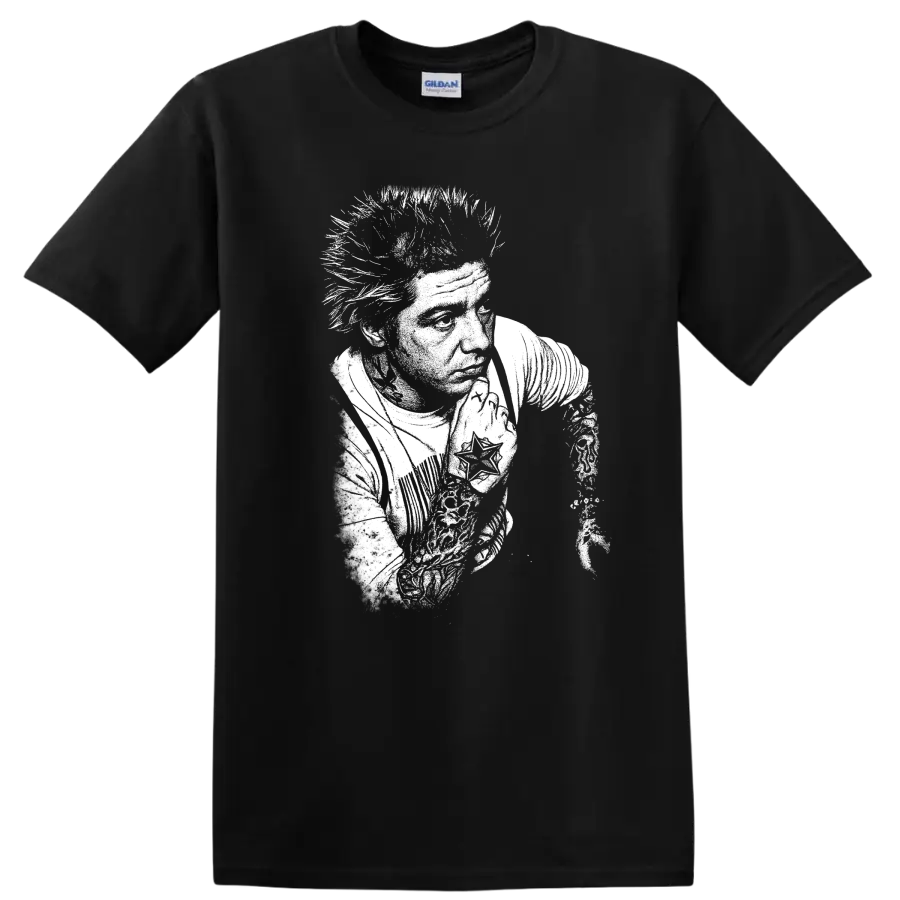 Lars Frederiksen Rancid Rock Legends Portrait T Shirt - Black