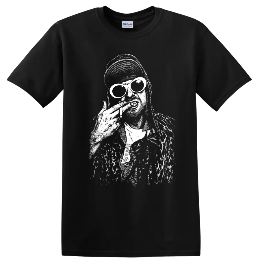 Kurt Cobain Nirvana Smells Like Teen Spirit Rock Legends T Shirt - Black