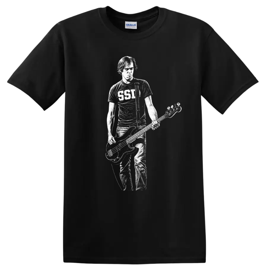 Krist Novoselic Nirvana Rock Legends Silhouette T Shirt - Black