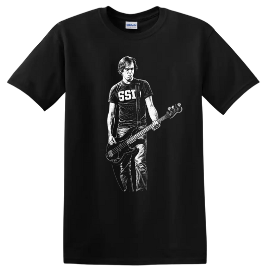 Krist Novoselic Nirvana Rock Legends Silhouette T Shirt - Black