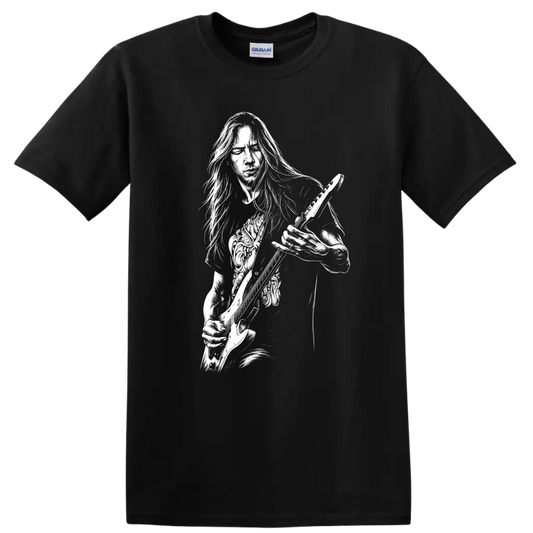 David Gilmour Pink Floyd Rock Legends T Shirt Vintage Music Tribute - Black