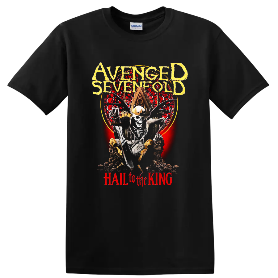 Avenged Sevenfold A7X Hail to the King skull graphic T - Black