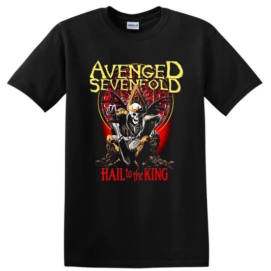 Avenged Sevenfold A7X Hail to the King skull graphic T - Black