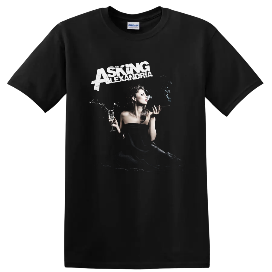 Asking Alexandria graphic print T shirt with smoky band - Black
