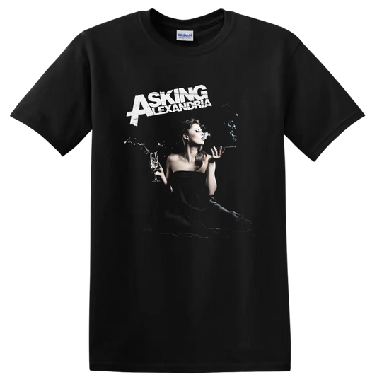 Asking Alexandria graphic print T shirt with smoky band - Black