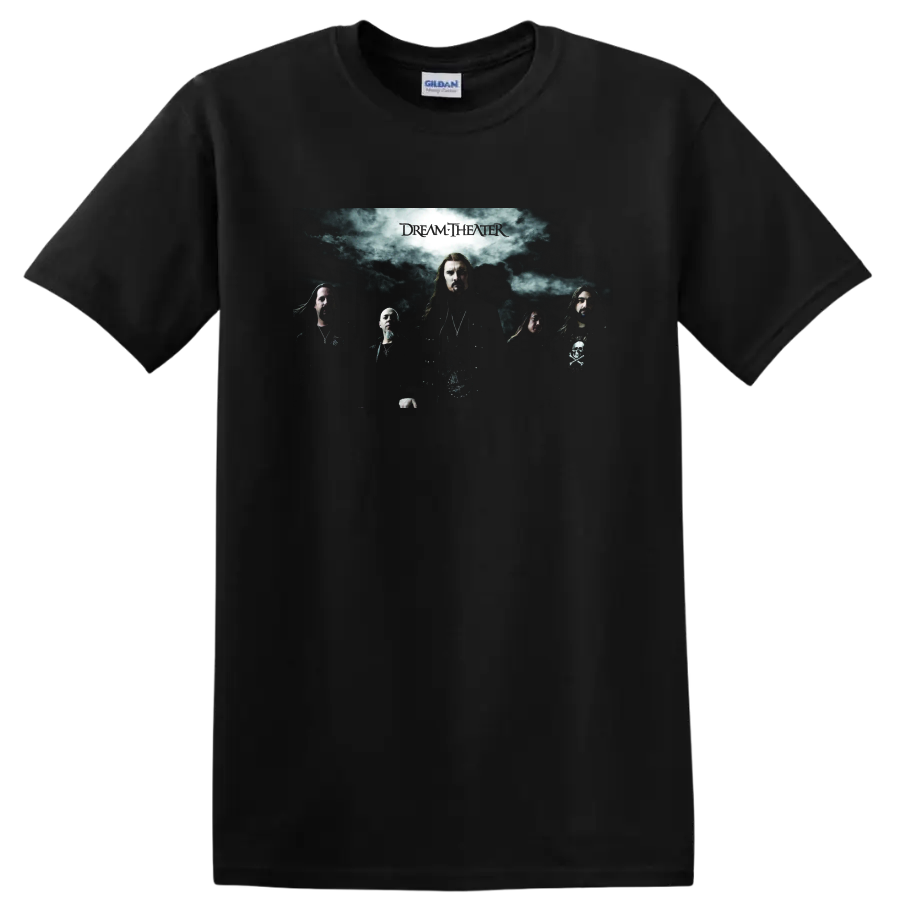 Dream Theater band graphic print T Shirt with dark moody group - Black