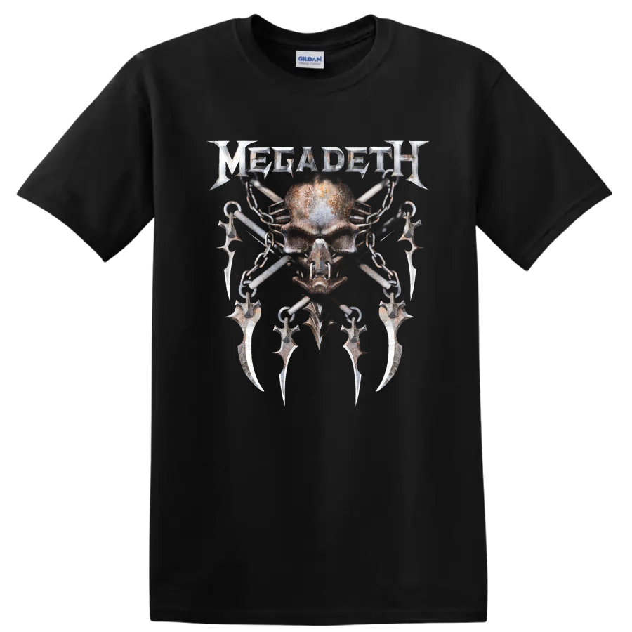 Megadeth skull and blades graphic T - Black
