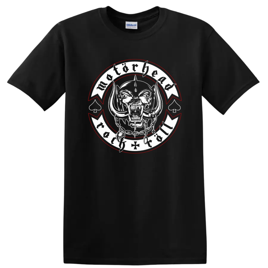 Motorhead skull logo graphic print T shirt with gothic - Black