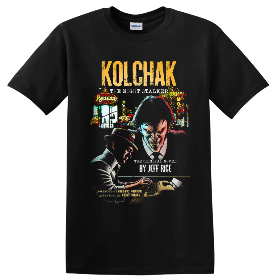 Carl Kolchak The Night Stalker vintage horror detective graphic on a Black T Shirt