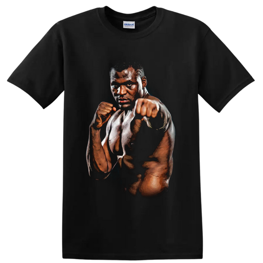 Bobby Green MMA fighter in a dramatic painted guard and forward-punch portrait on a Black T Shirt