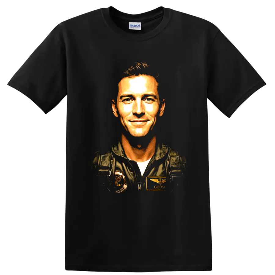 Ruben Payback Fitch Jay Ellis aviator portrait graphic on a Black T Shirt