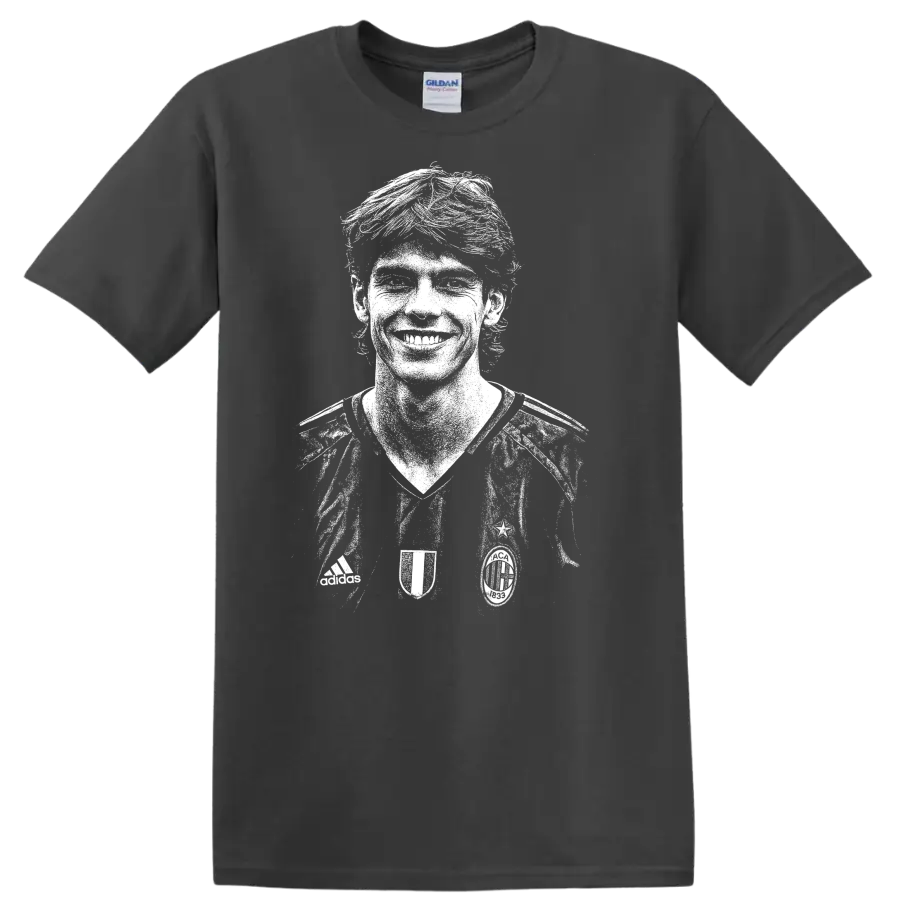 Retro soccer legend portrait of Ricardo Izecson dos Santos Leite T - Charcoal